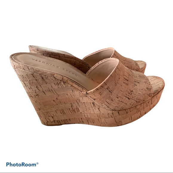 Veronica Beard Dali Cork Platform Wedge Mules - Picture 10 of 16